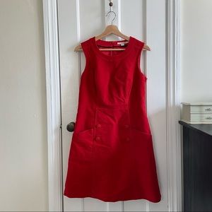 Boden Red Moleskin Jumper Dress